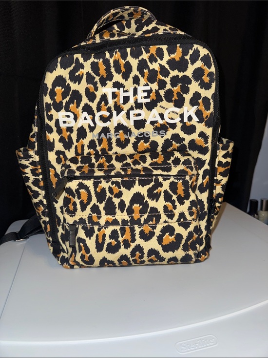 Marc Jacobs Handbags - Marc Jacobs Leopard Print lapop Backpack in Beige, Black & Brown